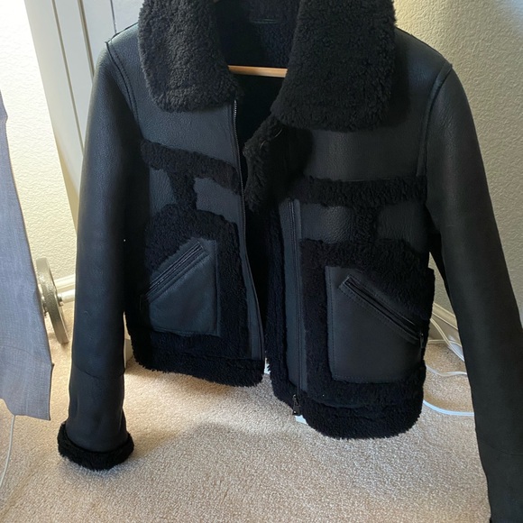 Dominic Bellissimo genuine shearling jacket black size s - Picture 3 of 7